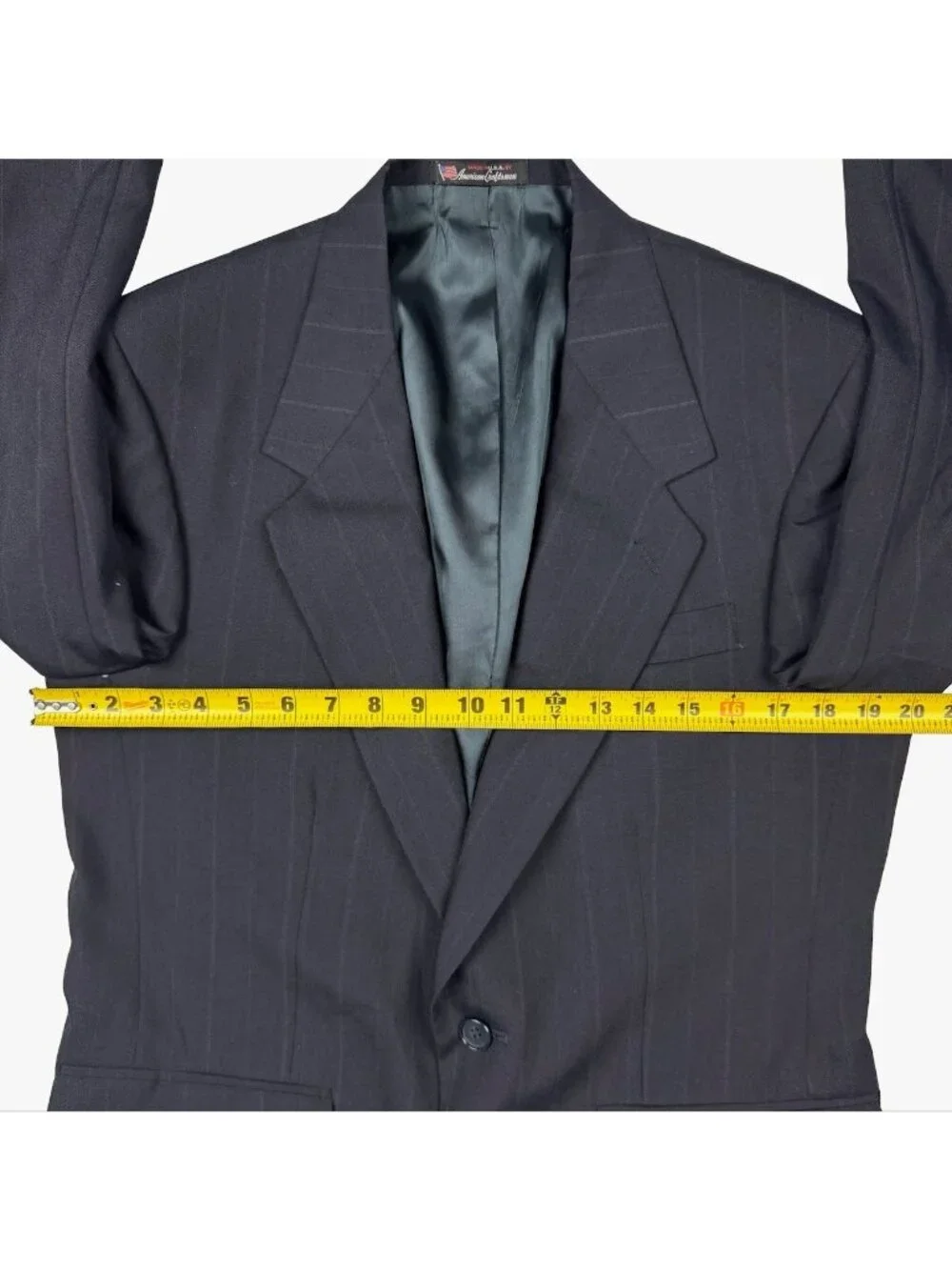 Stafford Men’s Wool 2-Button Blazer Jacket Gray Stripe • USA • 38S